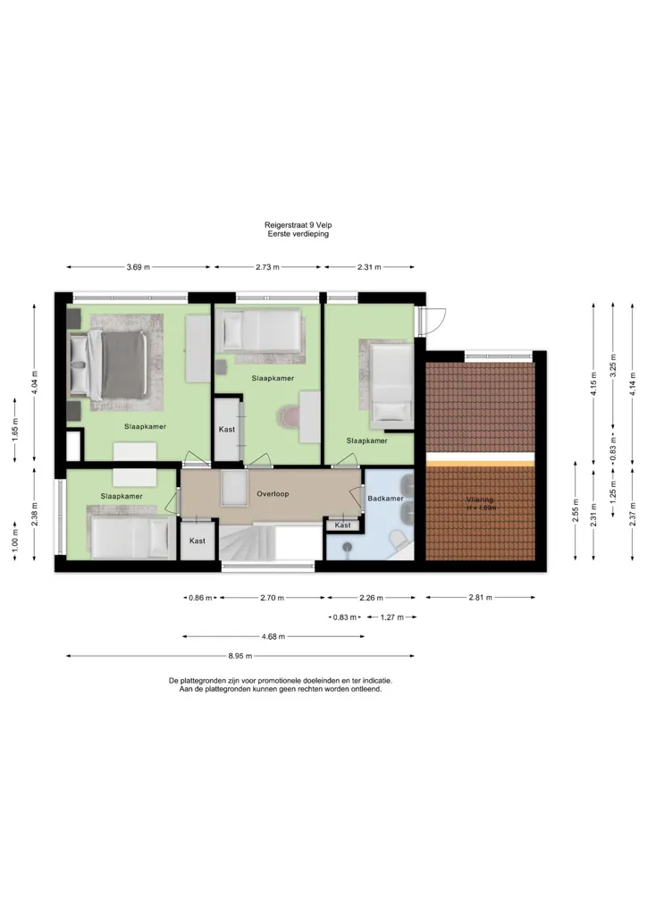 Plan - Extended Semi-detached House with Garden in Velp