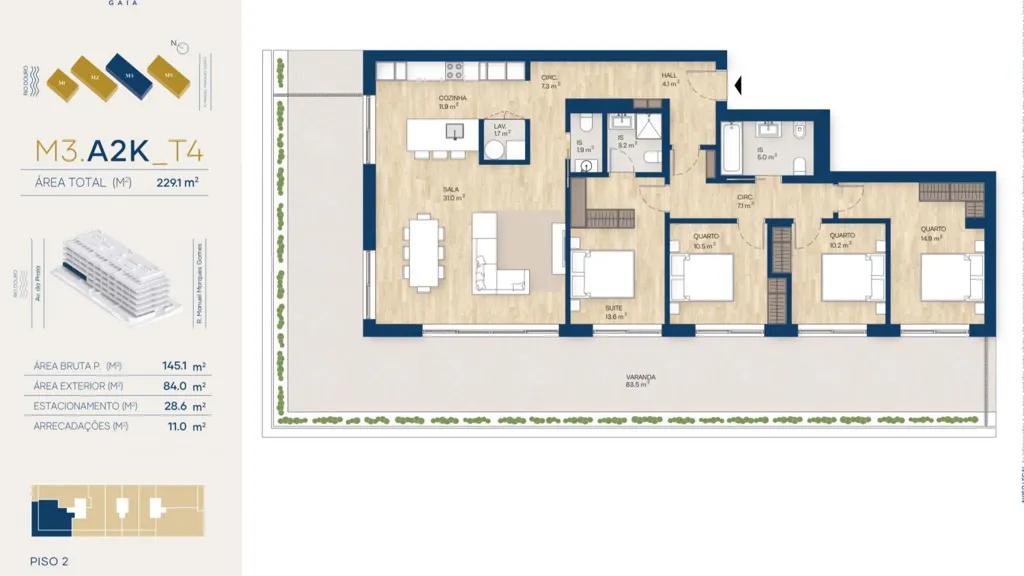 Plaan - Luxury Flat with River Views in Vila Nova de Gaia
