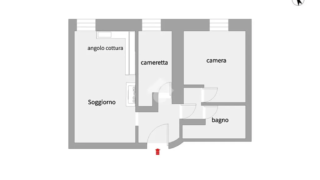 Plan - Restored Triplex with Vaulted Ceilings in Tagliacozzo