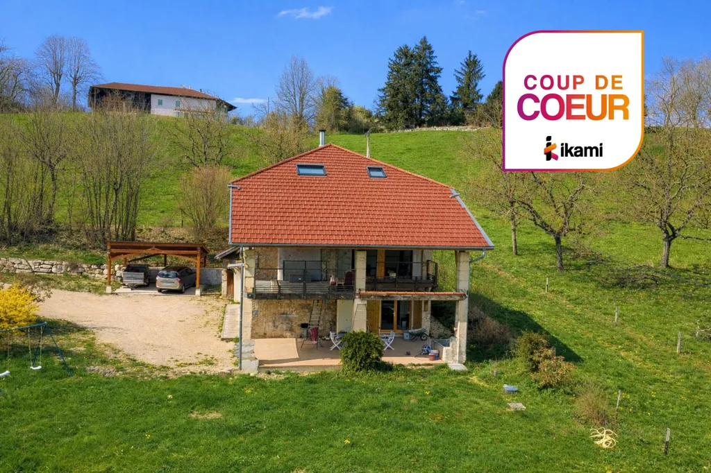 Vue aérienne - Maison au Calme avec Vue sur le Vercors à Vinay