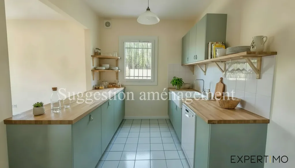 Cuisine - Appartement RDC avec Balcon Sud au Cœur de Marcoussis