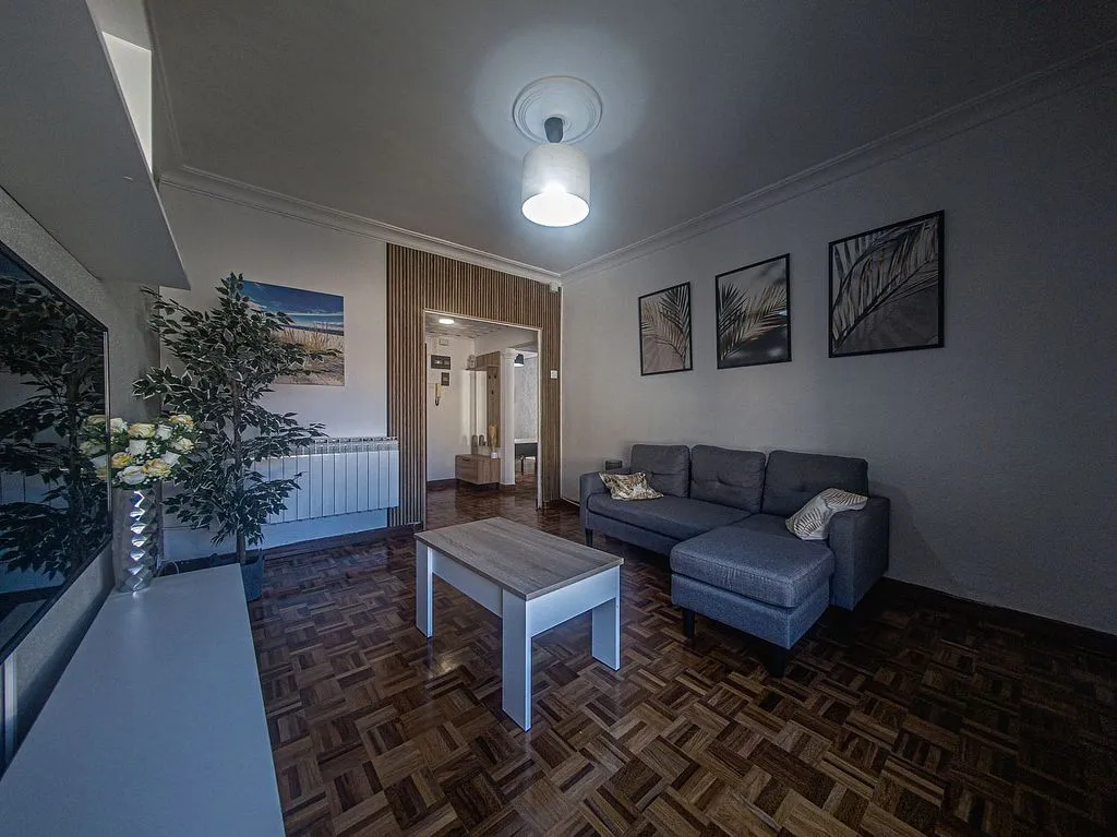 Living Room - Furnished Flat with Balcony in Santa Lucía