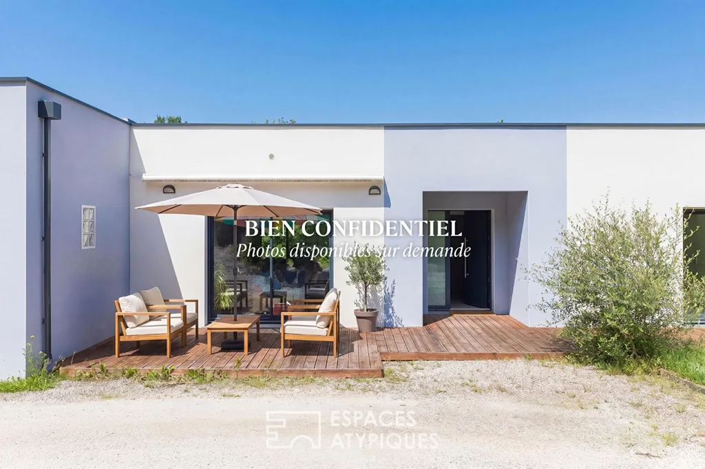 Terrasse - Villa Moderniste dans Voie Privée à St Martial