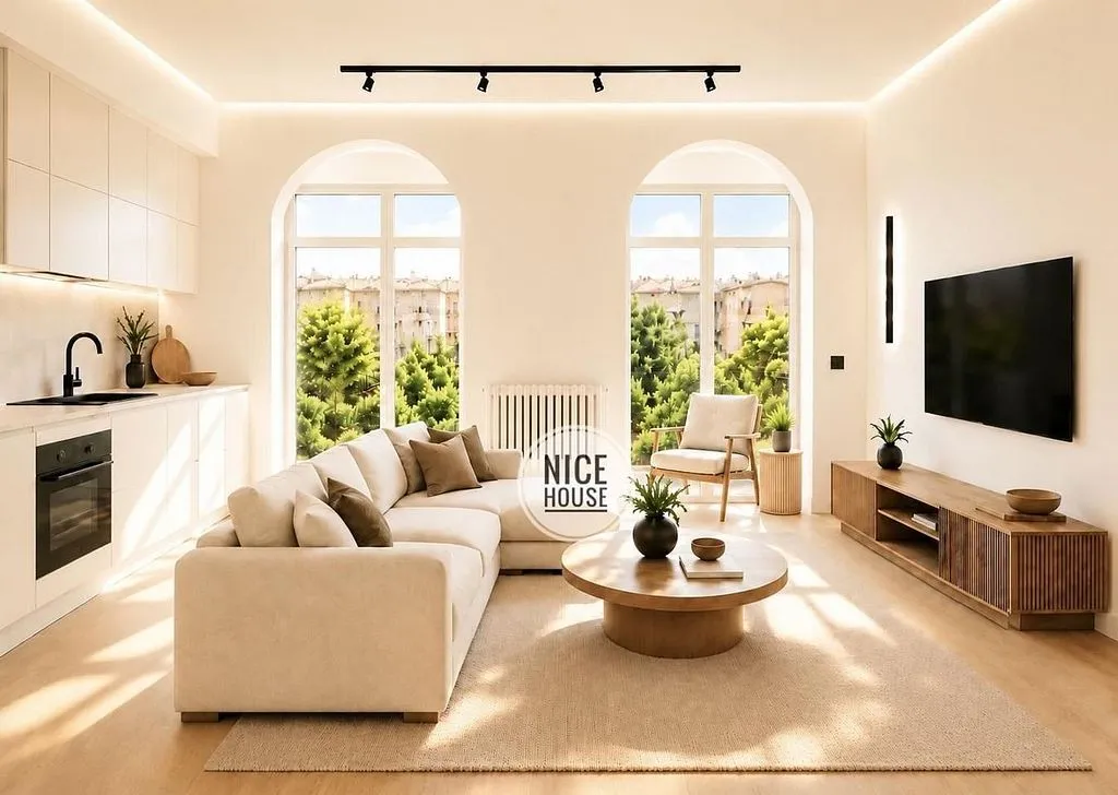 Séjour - Flat with Terrace in Aluche, Madrid