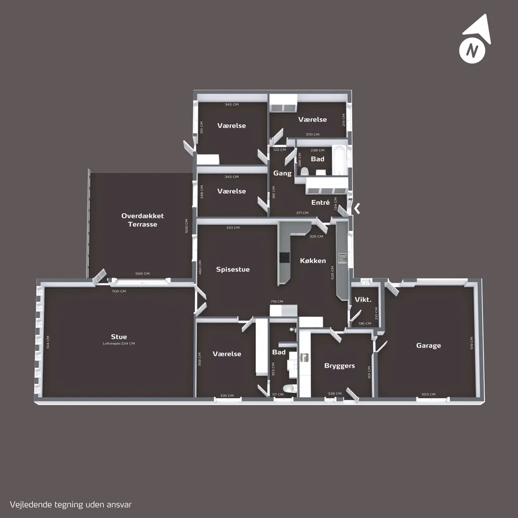Floor Plan - Villa with Play Area near Give