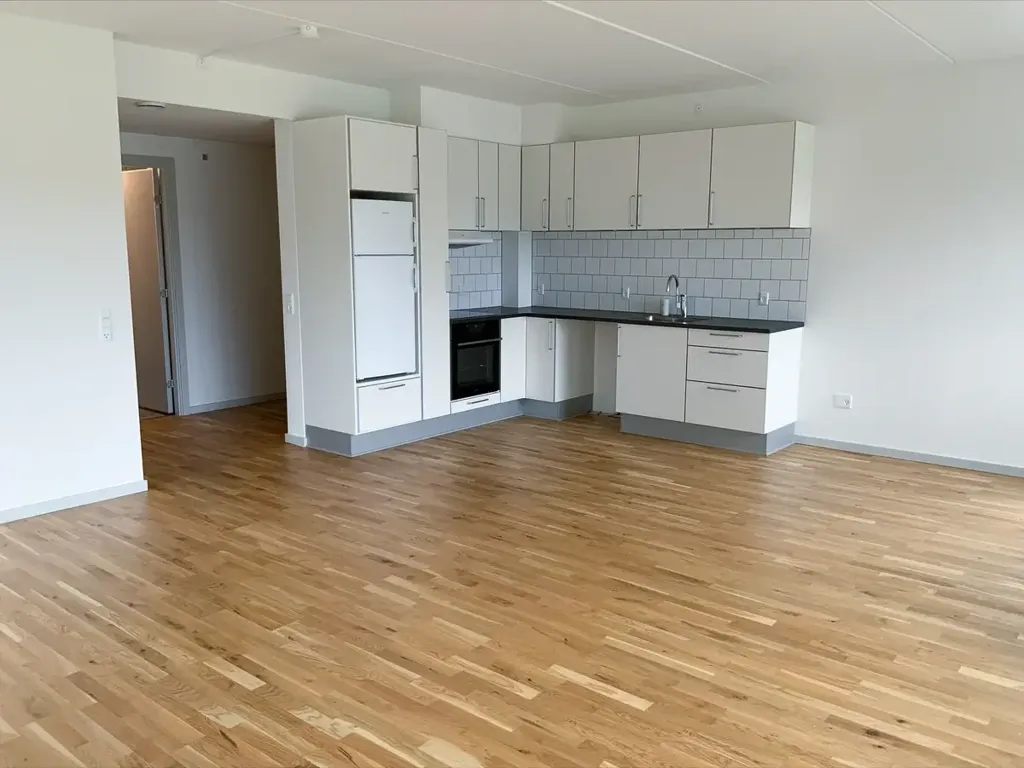 Köök - 3-Bed Flat with River View in Vejen