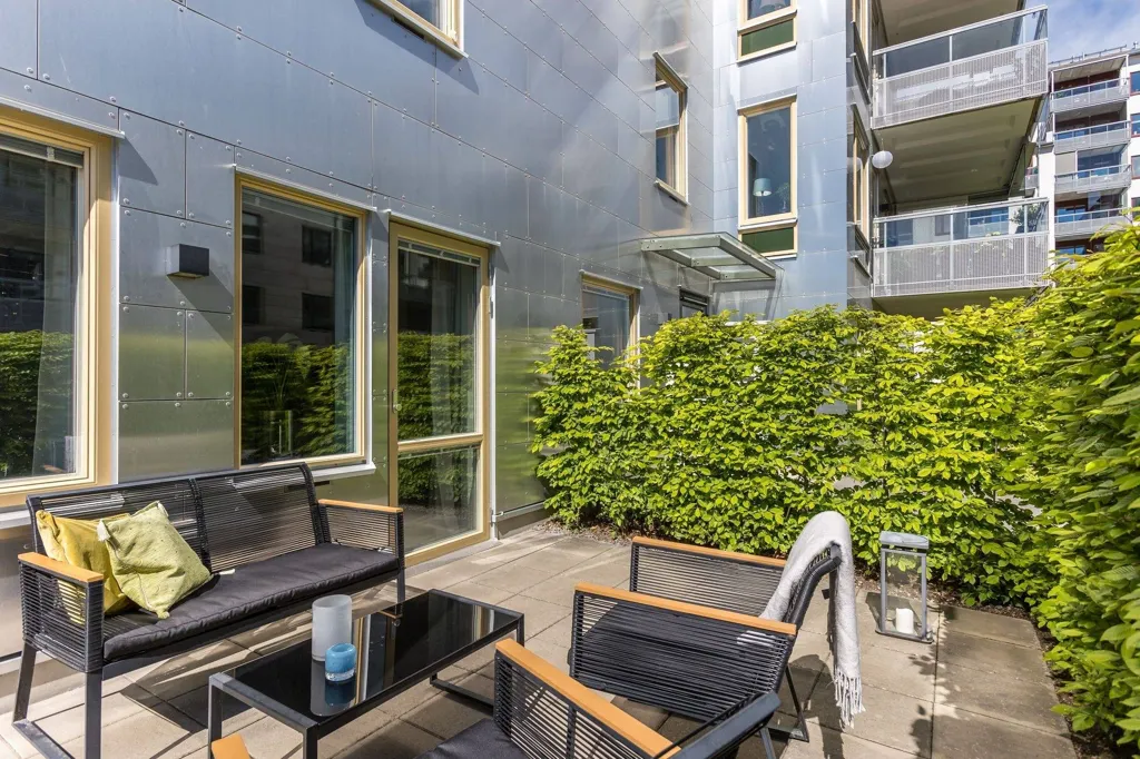 Terrasse - Two-Bedroom Flat with Garden View in Tannefors