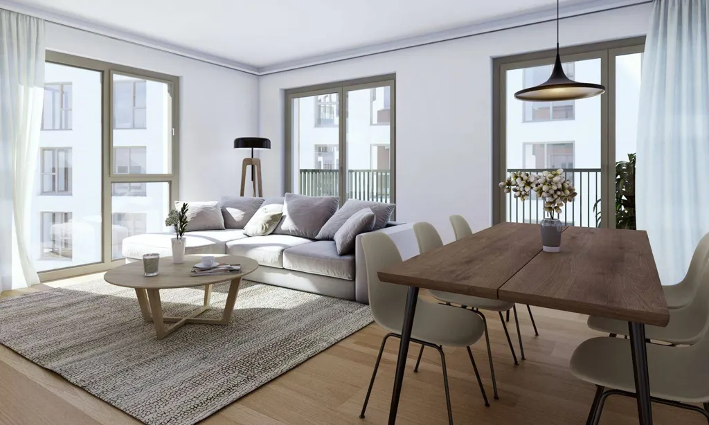 Séjour - Appartements neufs avec terrasse à Bruxelles Centre