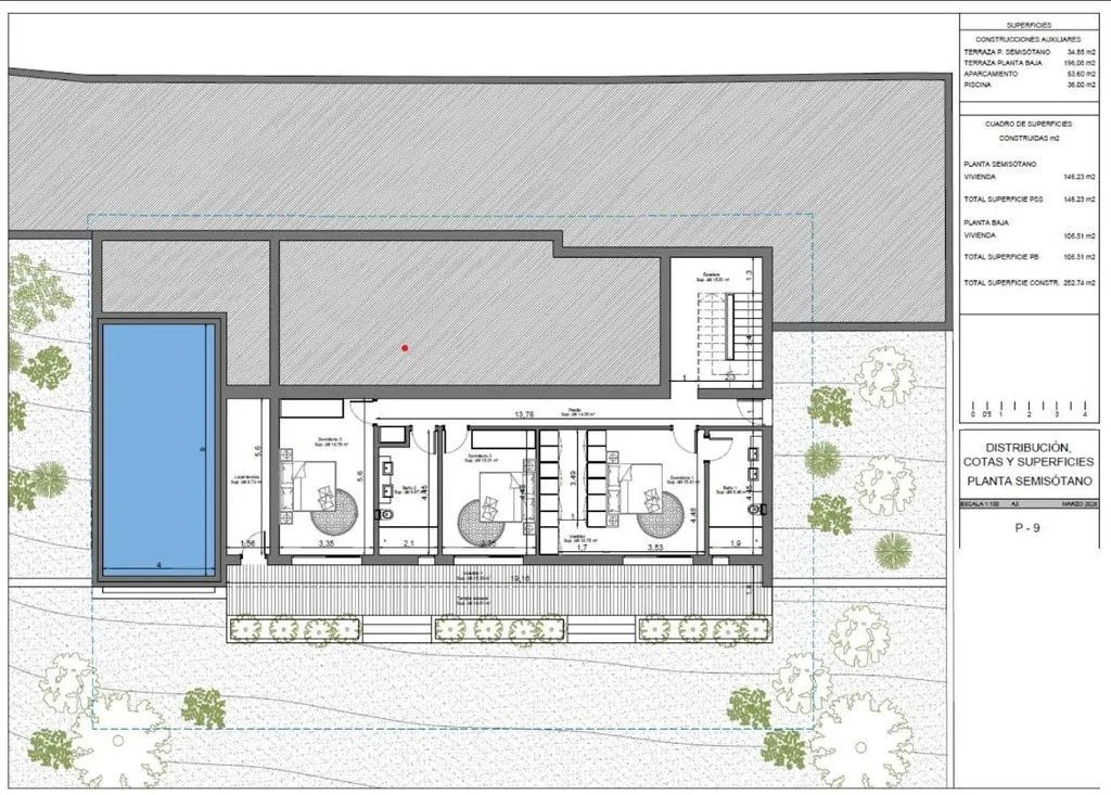 Planimetria - Contemporary Villa with Sea Views in Calpe