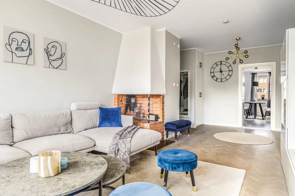 Soggiorno - Modernised Flat with Balcony in Vasastaden