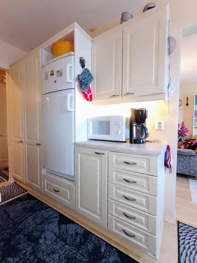 Cuisine - Upper Floor Flat with Balcony in Pieksämäki Centre