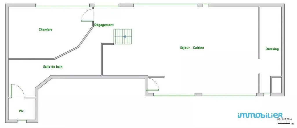 Plan - Appartement Loft avec Verrières à Paris Bastille