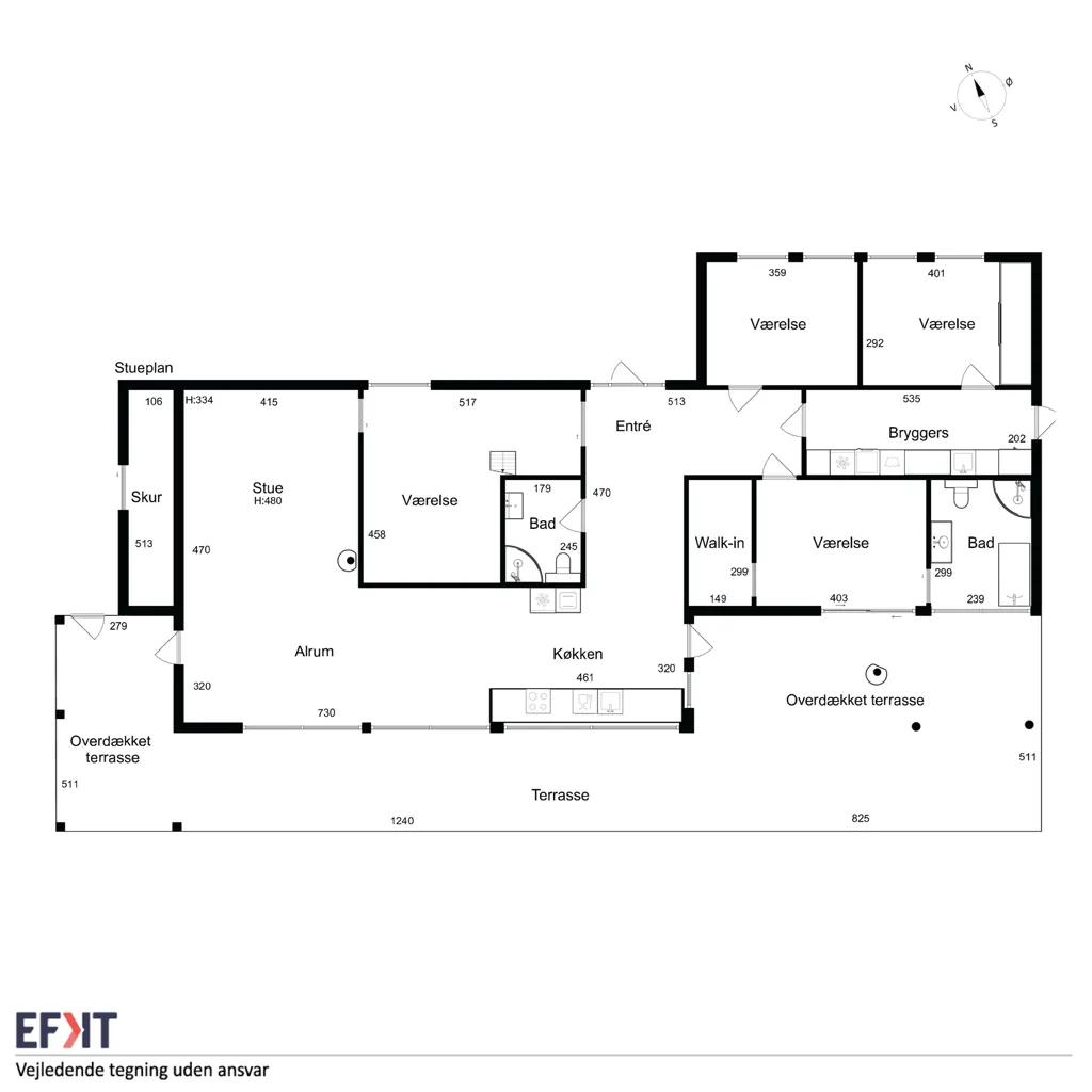 Plan - Swedish Villa with Panoramic Nature View in Hoptrup