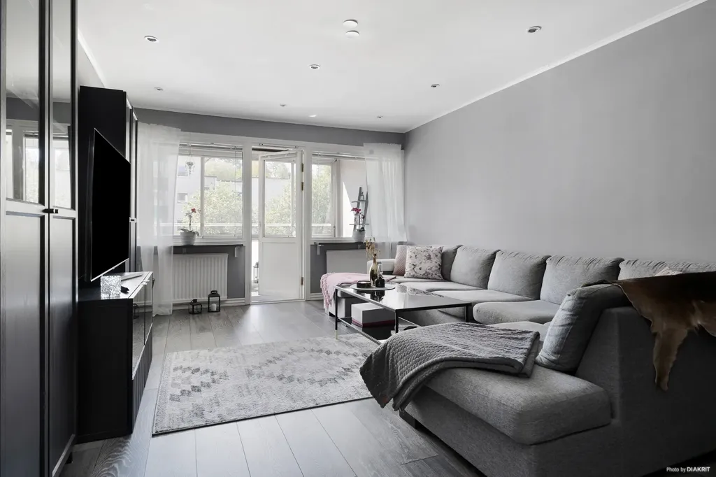 Soggiorno - Modern Flat with Balcony in Hjortmossen