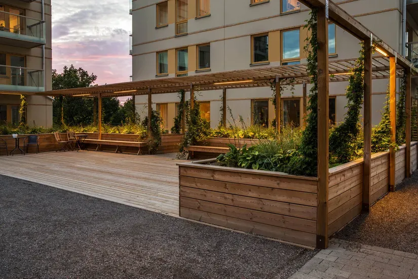 Terrasse - Appartement 4 pièces à Skärholmen