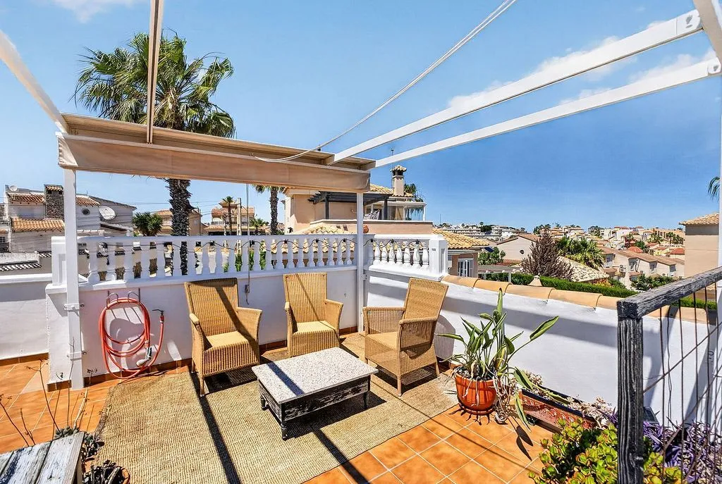 Terrace - Chalet with Pool and Sea View in El Galán