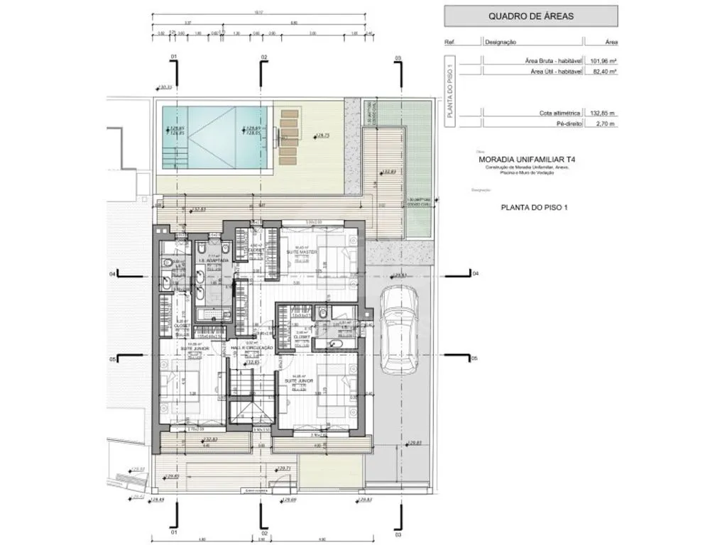 Plan - Contemporary Semidetached House with Jacuzzi in Loures