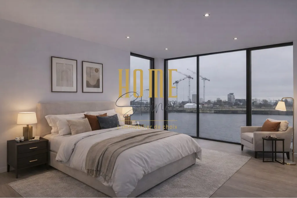 Chambres - Appartement avec terrasse vue bassin à Strasbourg