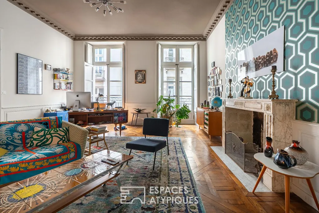 Living Room - Exceptional Apartment in Nantes Graslin/Pommeraye