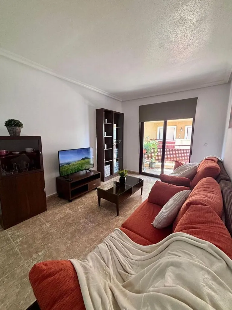 Living Room - 2-Bedroom Apartment with Terrace in Cabo Roig
