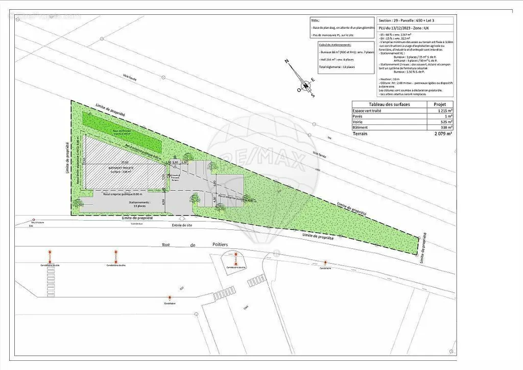 Plan - Terrain Constructible en ZU à Yutz