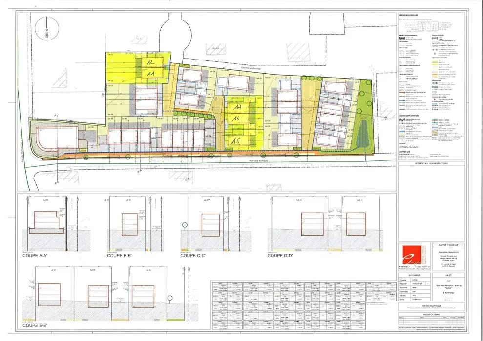 Plan - Terrain Viabilisé à Bertrange, Rue des Romains