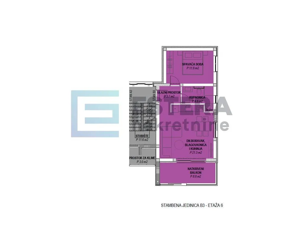 Plan - Modern Studio with Sea View in Sveti Filip i Jakov