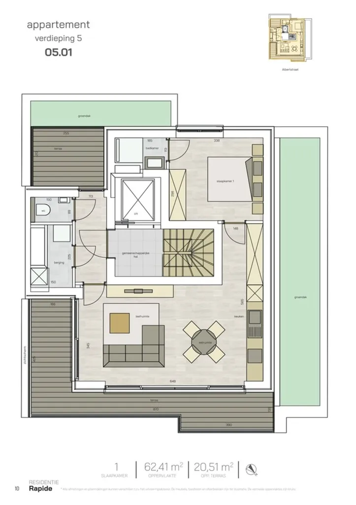 Plan - Appartement Neuf avec Terrasse à Middelkerke