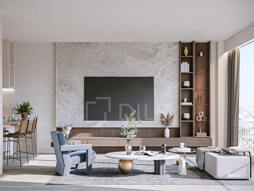 Séjour - T5 Apartment with River View in Vila Nova de Gaia