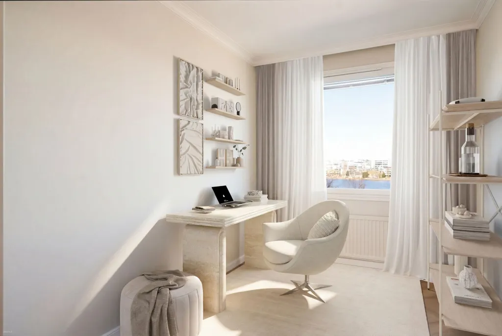 Arbeitszimmer - Fully Renovated Apartment with River Views in Oulu