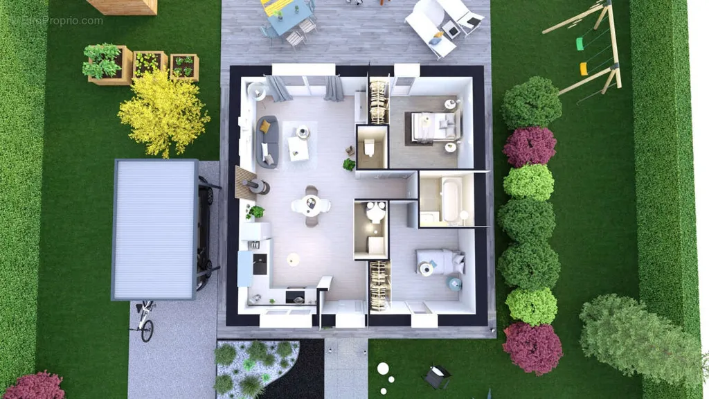 Plaan - Modular New Home with Garden in Chatonnay