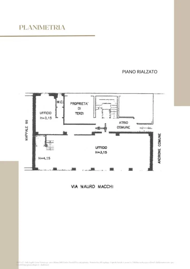 Plan - Two-Level Office in Central Milan