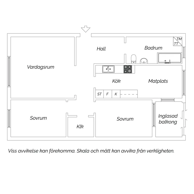Plaan - Modern Corner Apartment with Glass Balcony in Helsingborg