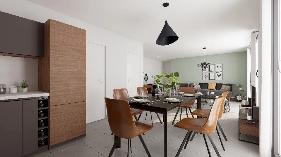 Dining Room - New 4-Bedroom House with Garden in Douvrin