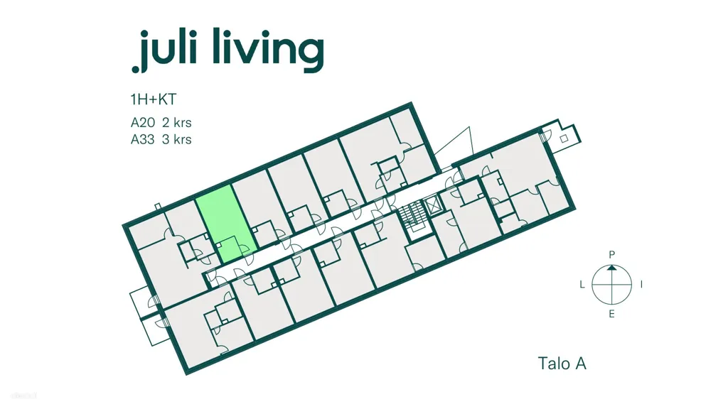 Planimetria - Modern Studio with Balcony in Lamminpää, Tampere