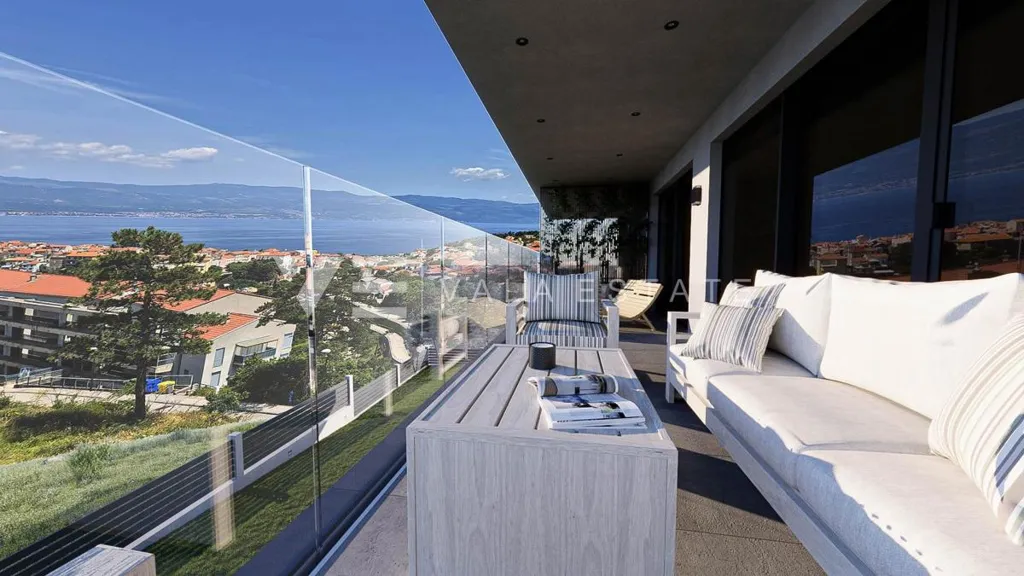 Rõdu - Apartment with Sea View and Pool in Vrbnik