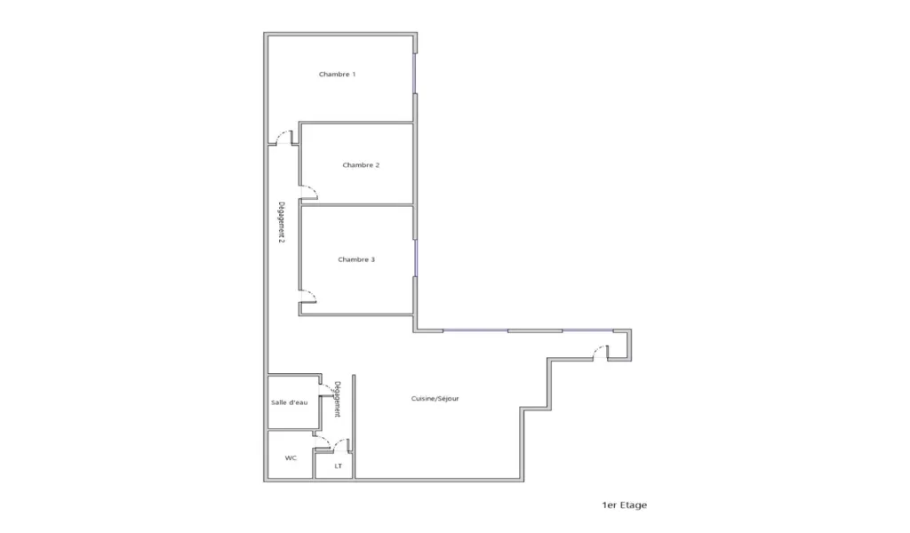 Floor Plan - Refurbished 4-Piece Apartment in City Centre