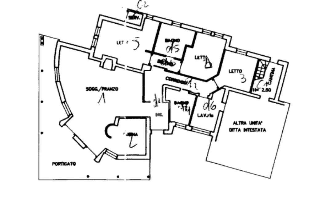 Planimetria - Villa with Private Park in Borgoforte