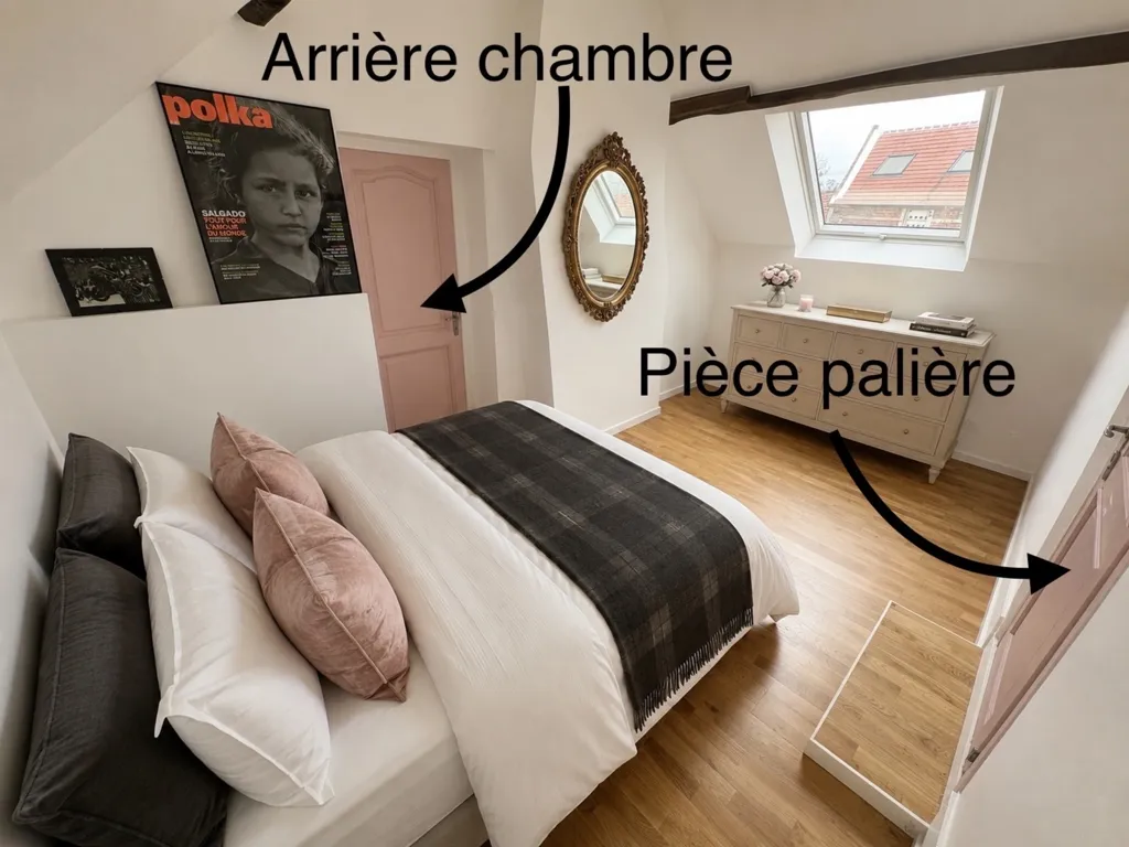 Chambres - Longère avec Dépendance à Bazicourt