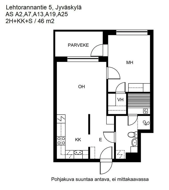 Plan - Need-Based Apartment with Balcony in Jyväskylä