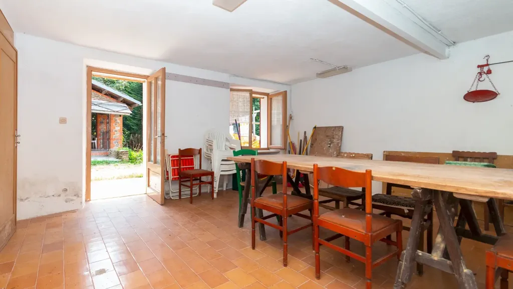 Salle à manger - Chalet with Balcony in Agliasco, Paesana
