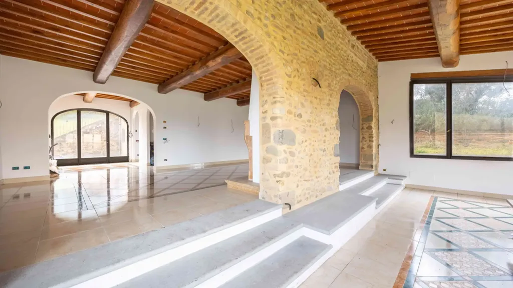 Living Room - Rustic Complex with Garden in Montespertoli