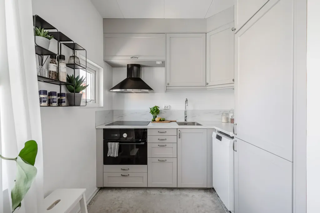 Kitchen - Apartment with Garden View in Stockholm