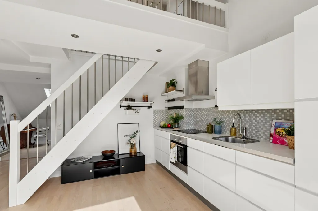 Köök - Loft Apartment with Rooftop Terrace in Frogner