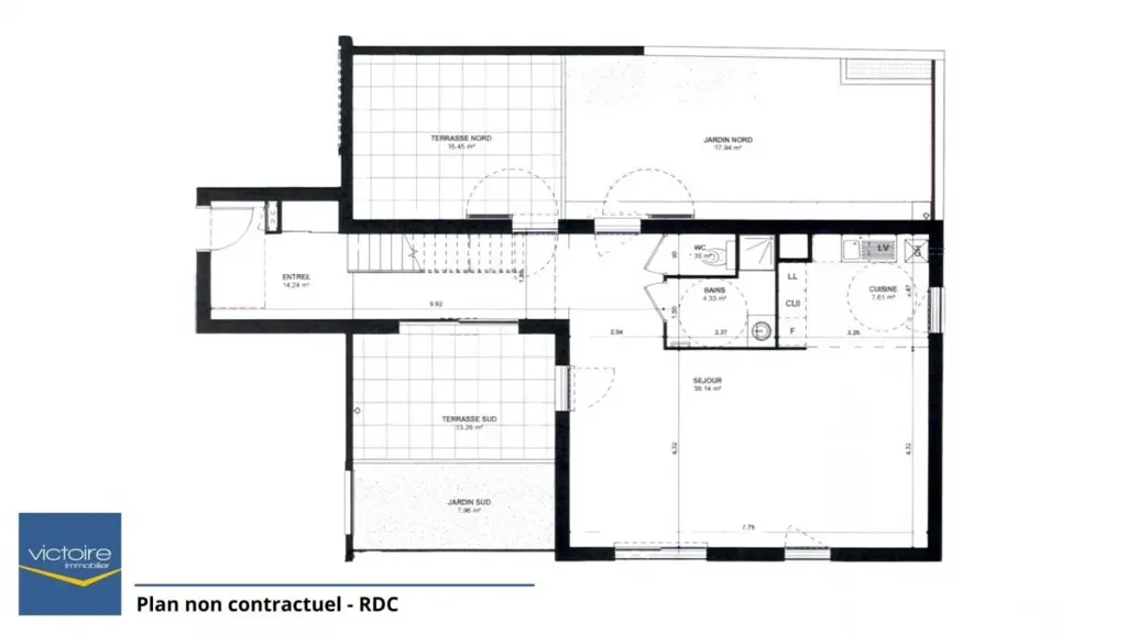 Plaan - Duplex Apartment with Terraces in Montchat