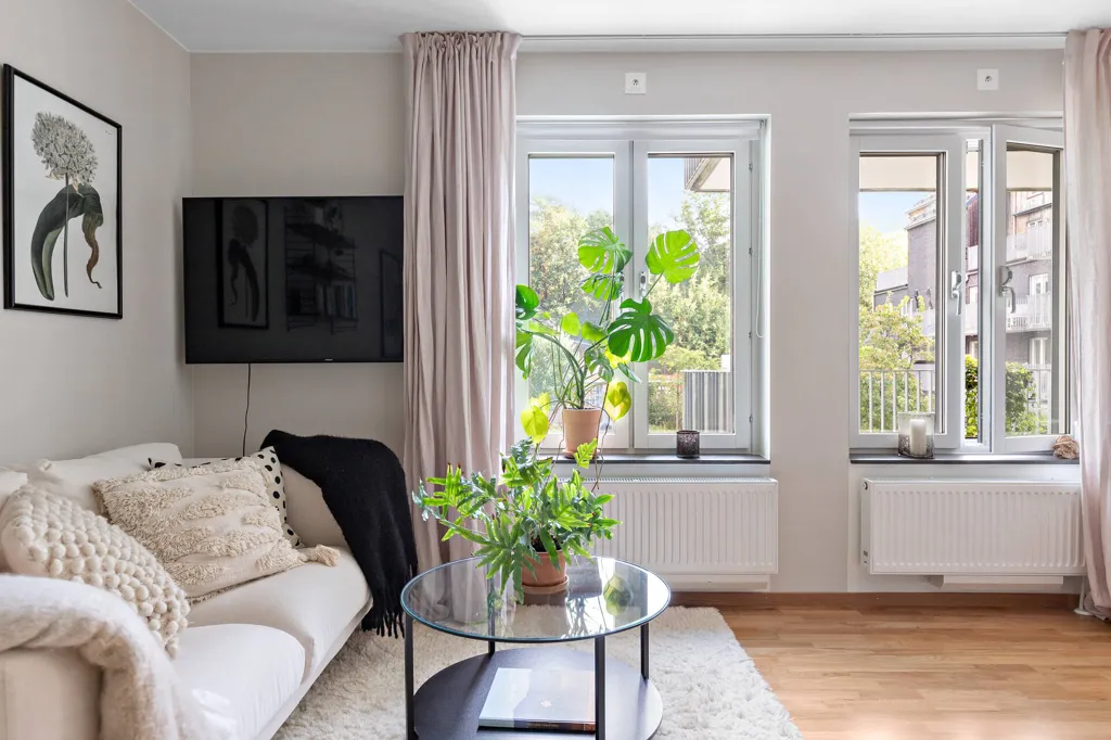 Séjour - Modern Apartment with Balcony in Nya Hovås, Göteborg