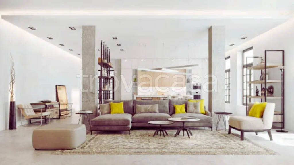 Living Room - Condominium with Balcony in Airasca