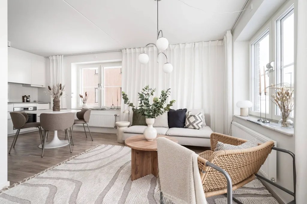 Séjour - Modern Apartment with Lakeside Terrace in Sollentuna