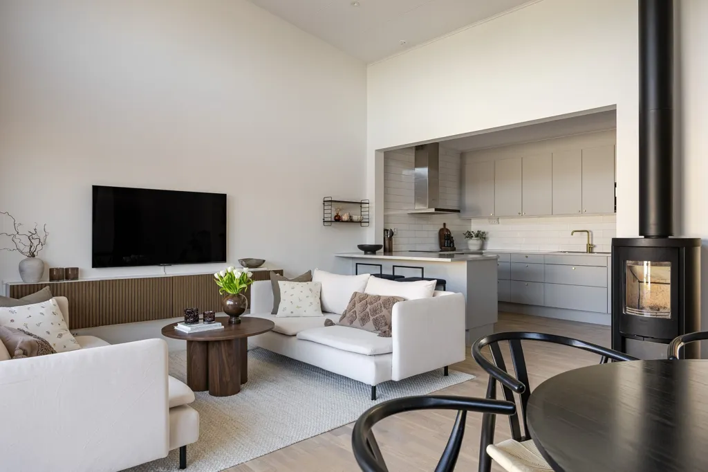 Séjour - Modern Flat with Private Terrace in Djurängen