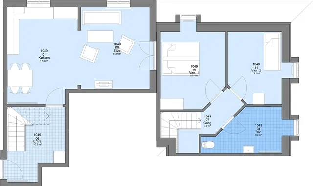 Plaan - Apartment with Balcony in Them